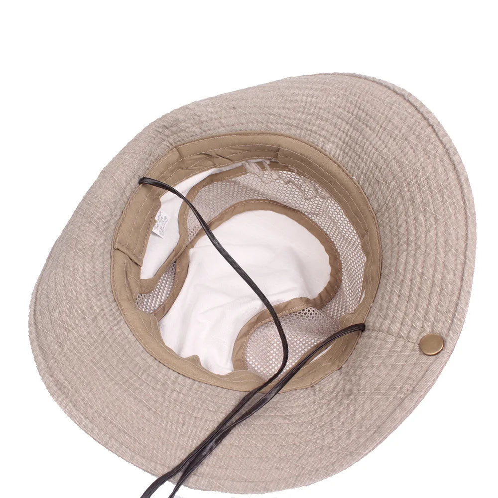Bucket Hat Bush Hat for Fishing and Outdoor Hiking — Brown