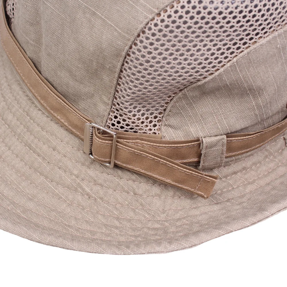Bucket Hat Bush Hat for Fishing and Outdoor Hiking — Brown