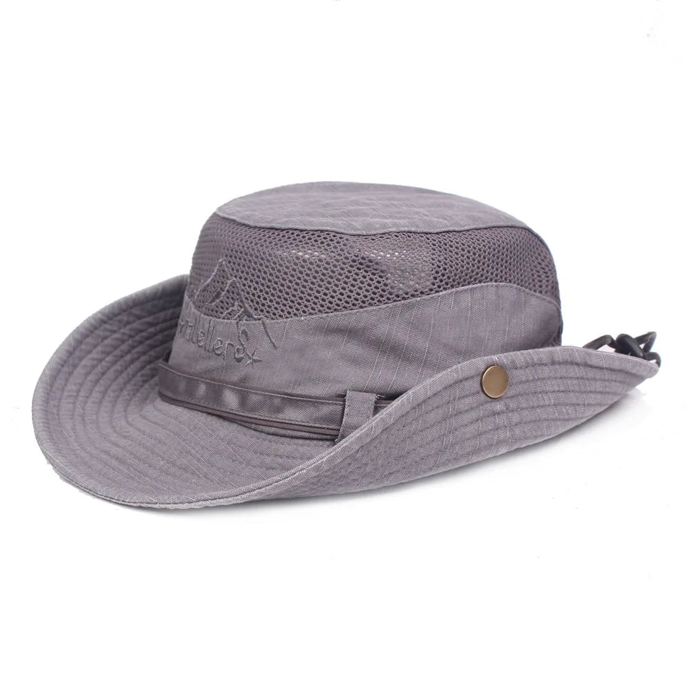 Bucket Hat Bush Hat for Fishing and Outdoor Hiking — Grey