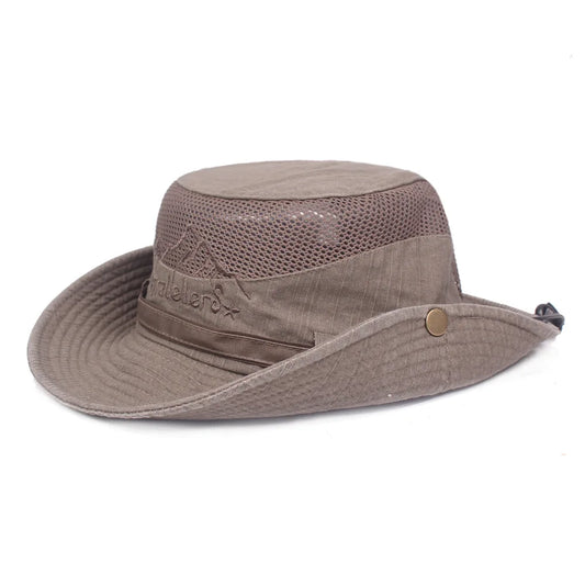 Bucket Hat Bush Hat for Fishing and Outdoor Hiking — Brown