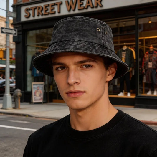 Washed sun bucket hat for men and women outdoor — product view