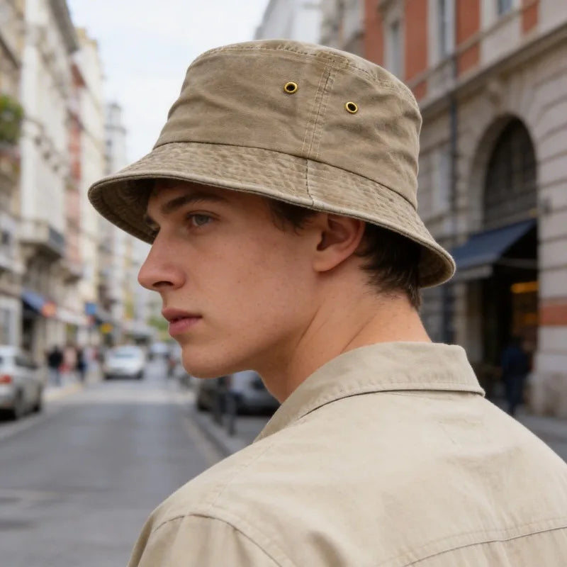 Washed sun bucket hat for men and women outdoor — product view