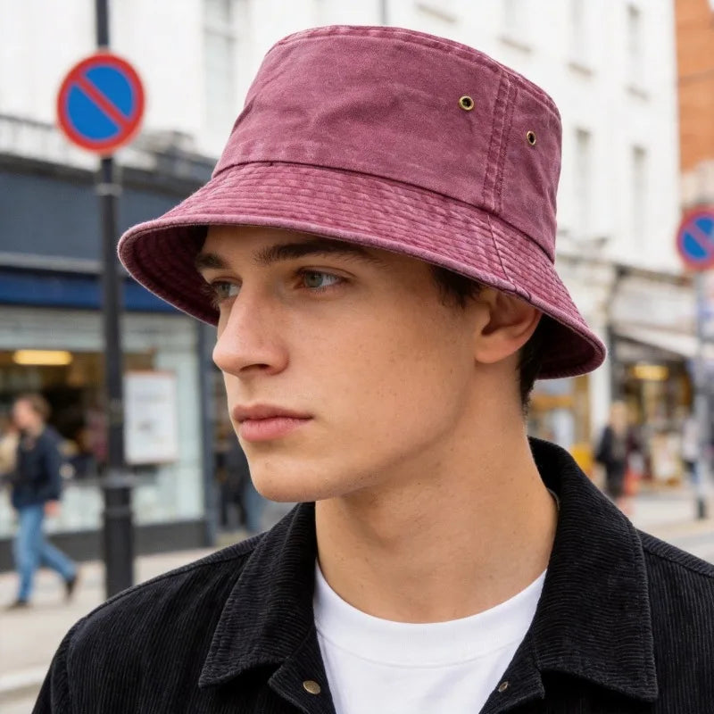 Washed sun bucket hat for men and women outdoor — product view