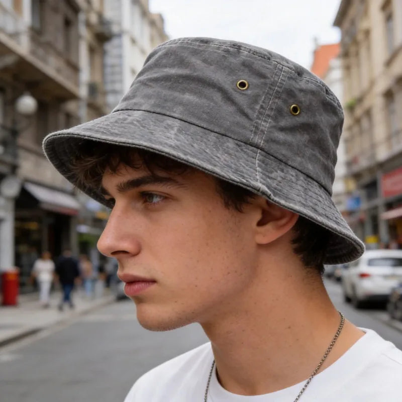 Washed sun bucket hat for men and women outdoor — product view