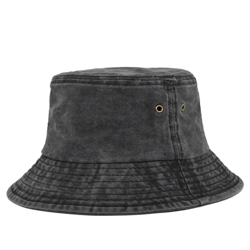 Washed sun bucket hat for men and women outdoor