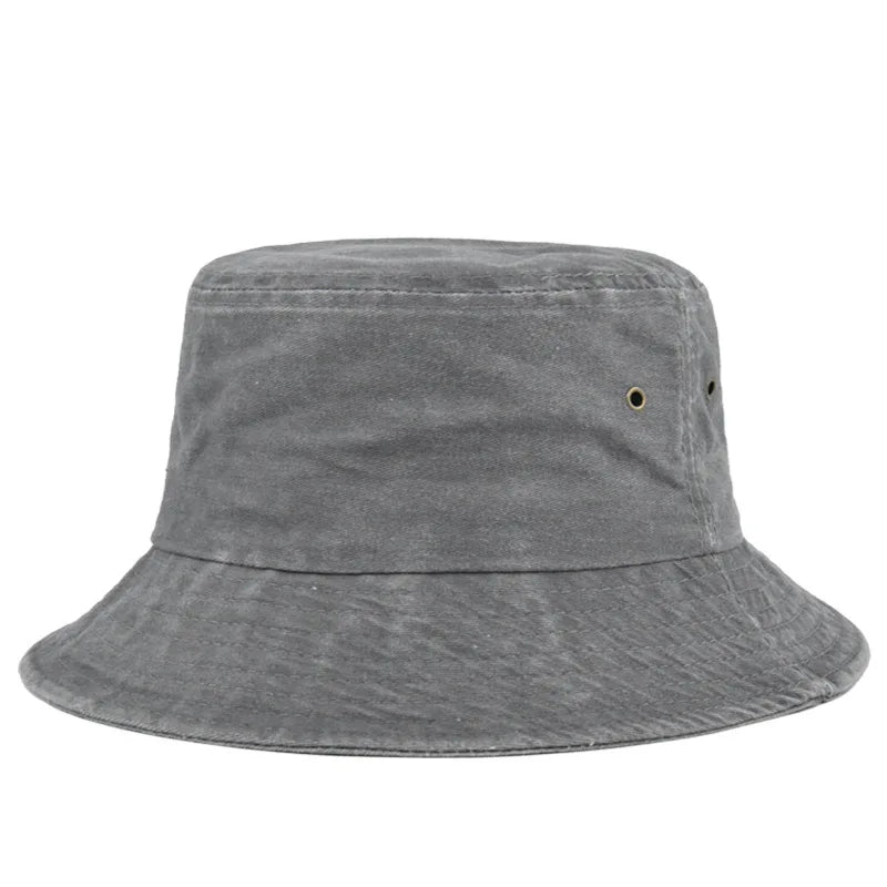 Washed sun bucket hat for men and women outdoor — Light Grey
