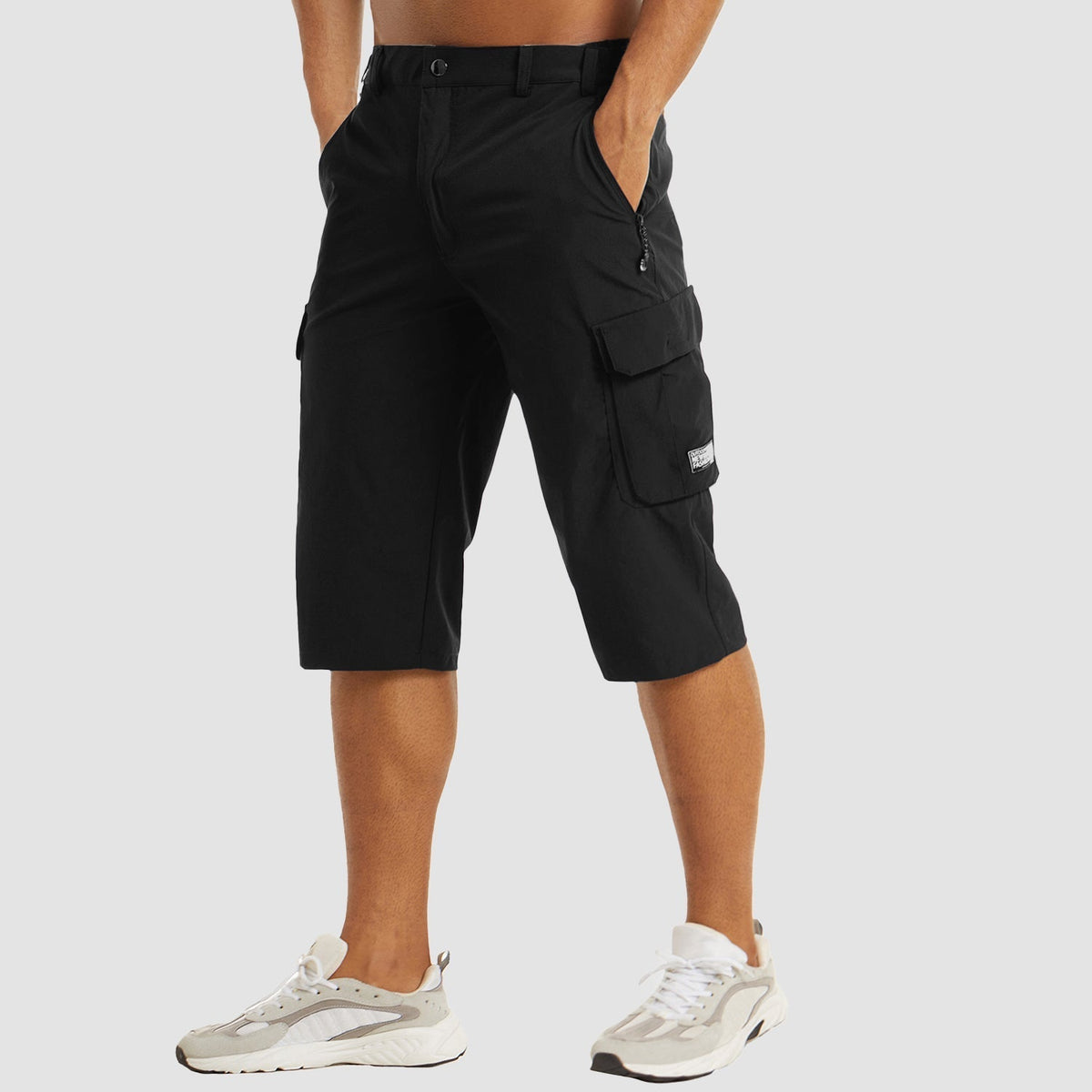 Men's Multi-Pocket Shorts — Black