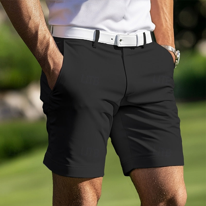 Men's Regular Fit Straight Cut Pants — Black