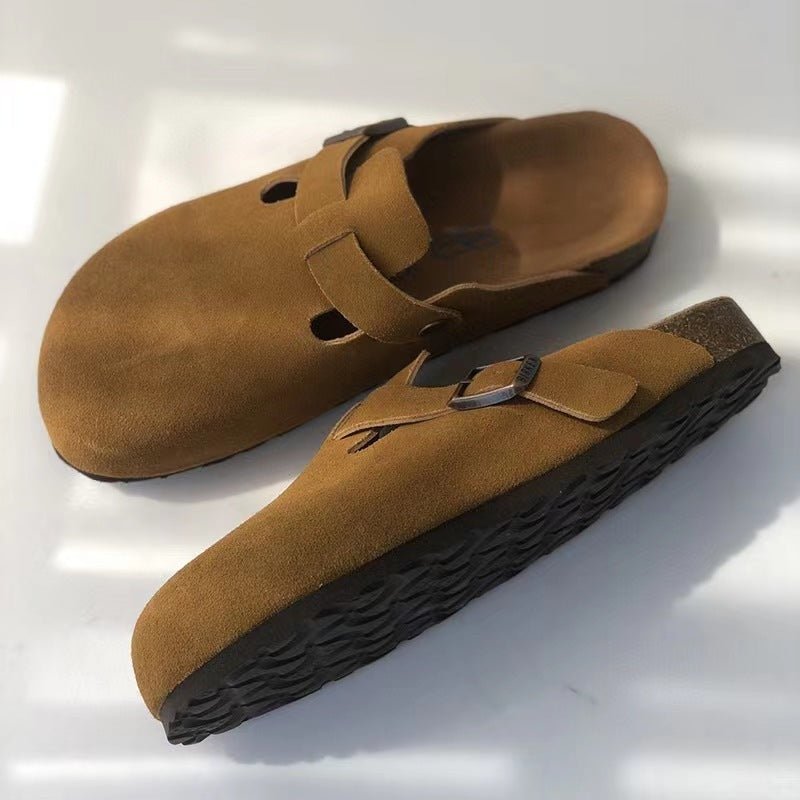 Men's Clogs with Ergonomic Sole — Brown