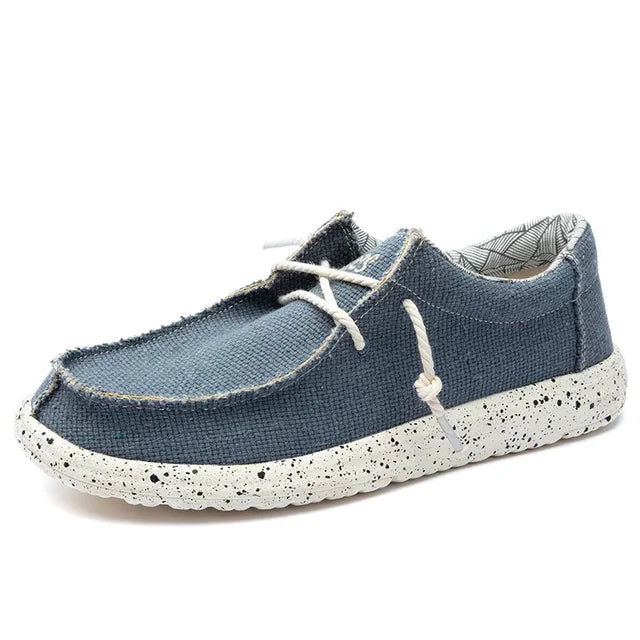 Men's slip-on shoes with soft fabric — Navy Blue