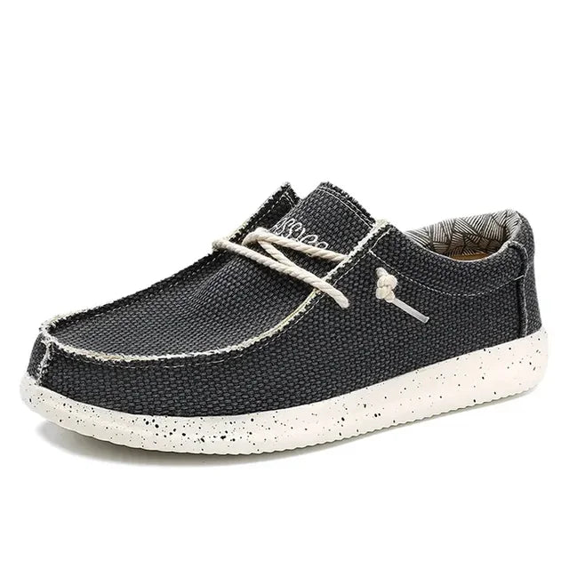 Men's slip-on shoes with soft fabric — Black
