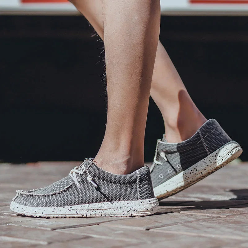Men's slip-on shoes with soft fabric — Dark Grey