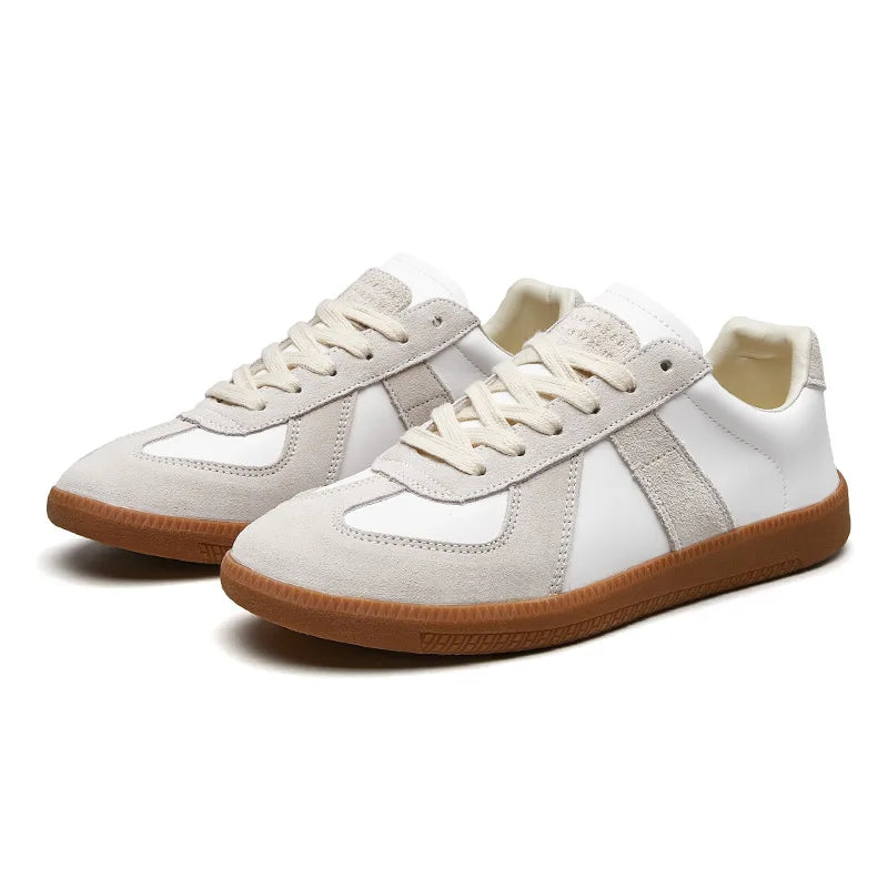 Men's Vintage Style Shoes with Durable Sole — White