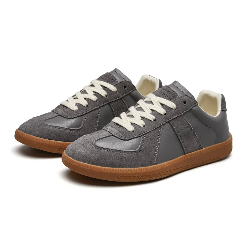 Men's Vintage Style Shoes with Durable Sole — Grey