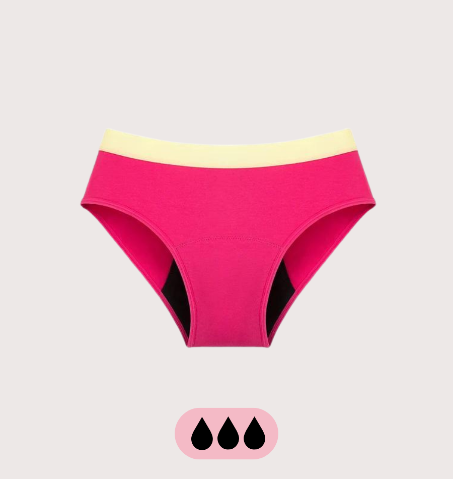 Hipster Menstrual Underwear for Teens — Pink