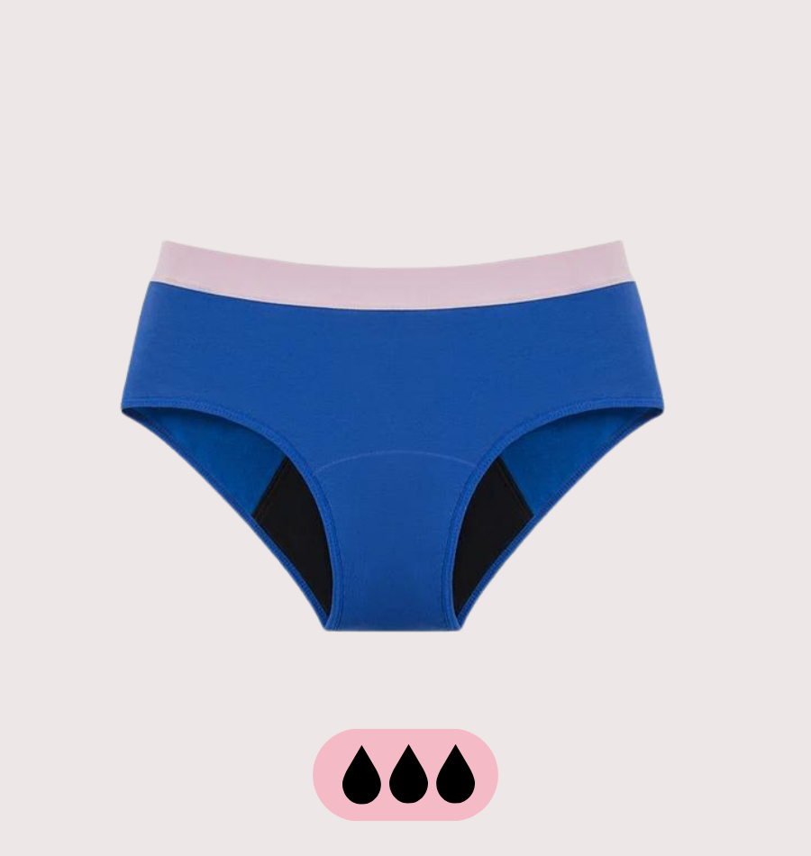 Hipster Menstrual Underwear for Teens — Dark Blue