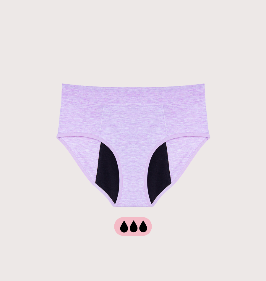 Basic Absorbent Menstrual Panties for Periods — Pastel Pink