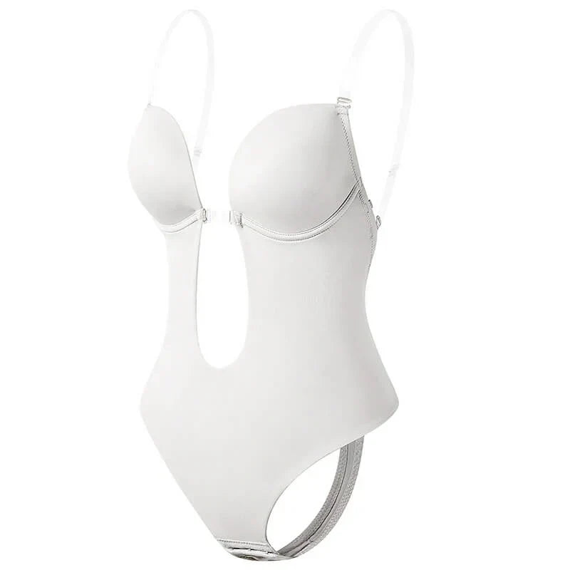 Women's Body Sculpting Backless V-Neckline Dress — image 3