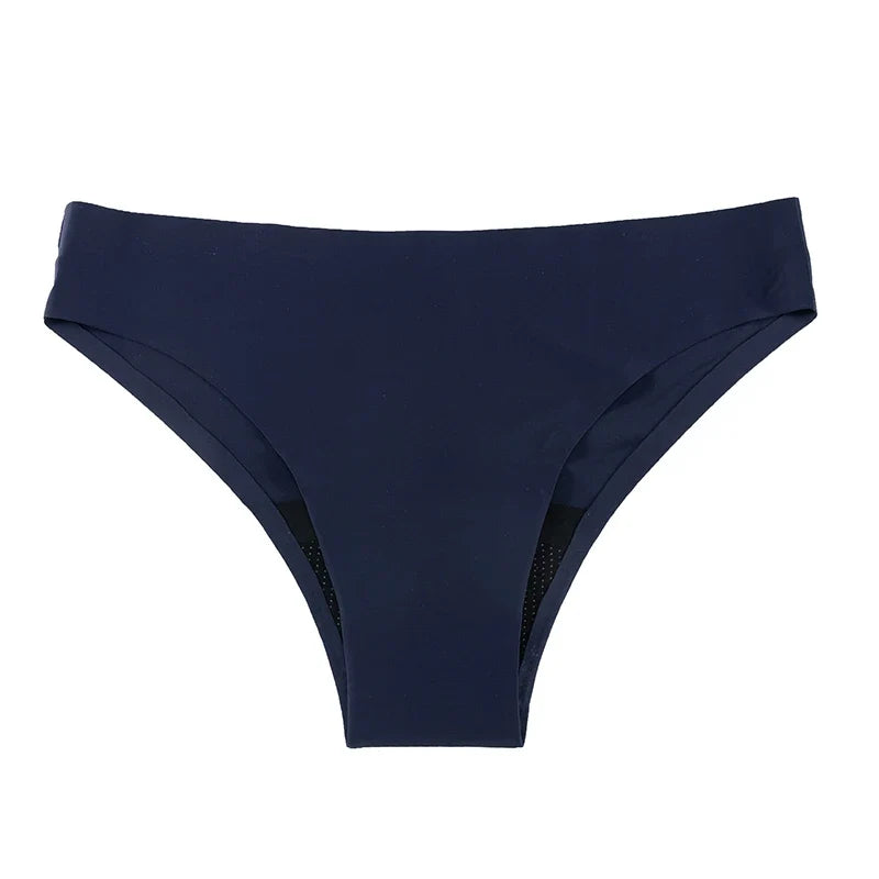 Teenagers' Four-Layer Period Swimsuit — Navy Blue