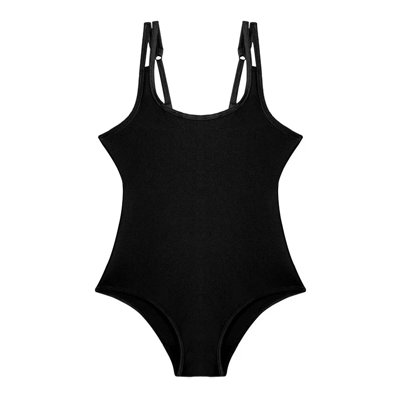 Technical Period One-Piece Swimsuit — Black