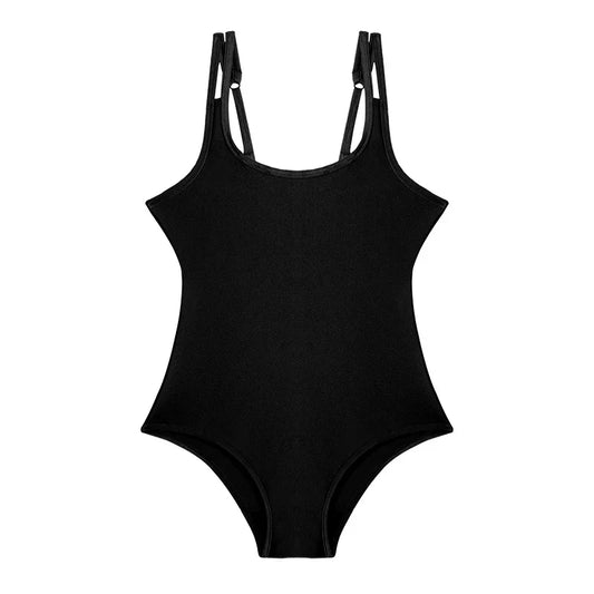 Technical Period One-Piece Swimsuit — Black
