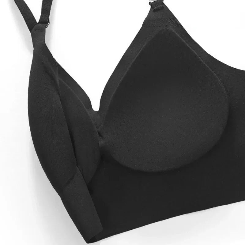 Invisible Backless Women's Bra – Convertible Straps — Black