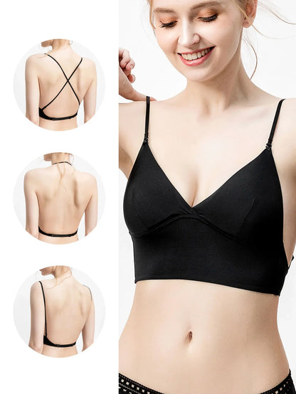 Women's triangle backless bra — image 1
