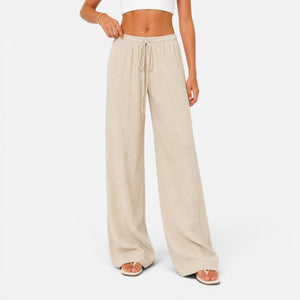 Verstellbare Palazzohose — Beige
