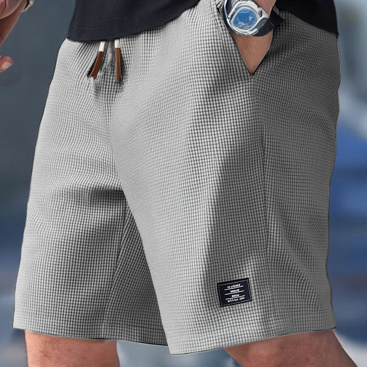 Short fitted men's adjustable waist — Grey