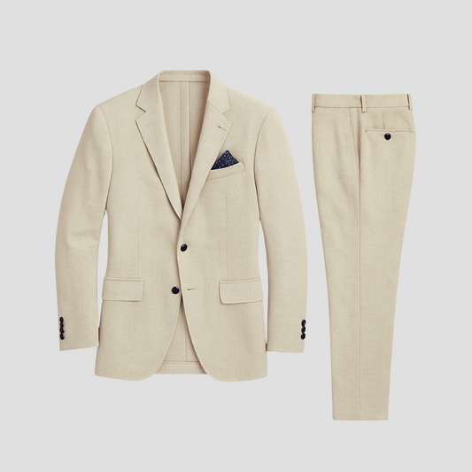 Men's Slim Fit Suit — Beige