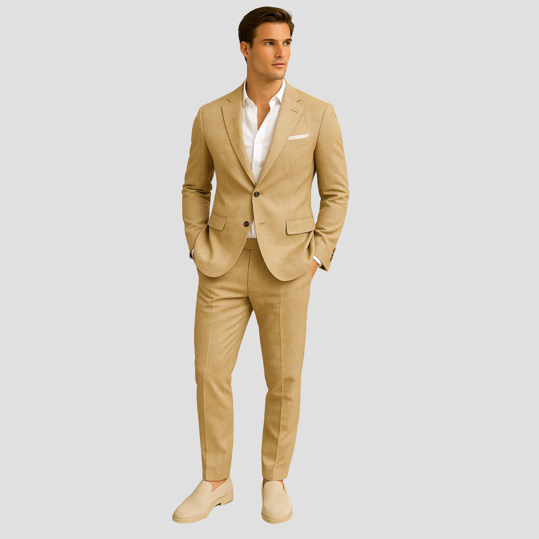 Men's Slim Fit Suit — Khaki