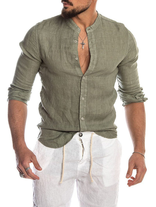 Men's Long Sleeve Shirt — Green