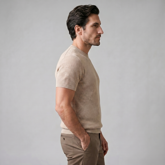 Men's Knit Pullover T-shirt — product view