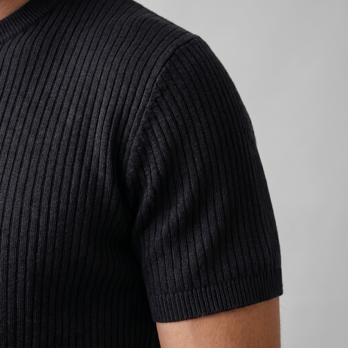 Men's Knit Pullover T-shirt — White