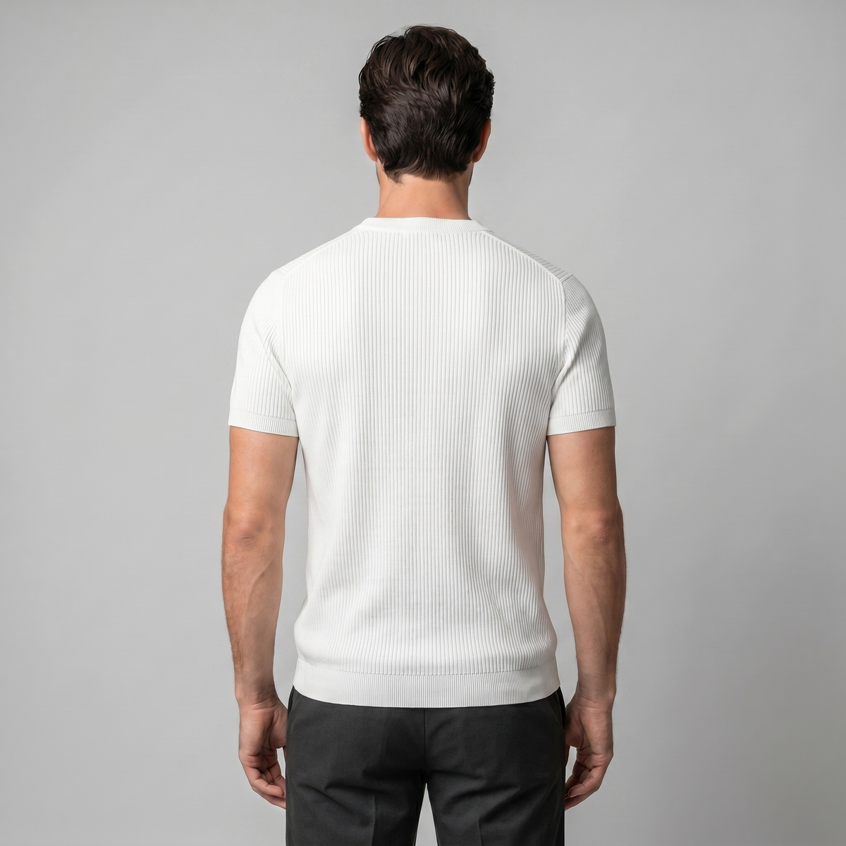 Men's Knit Pullover T-shirt — Navy