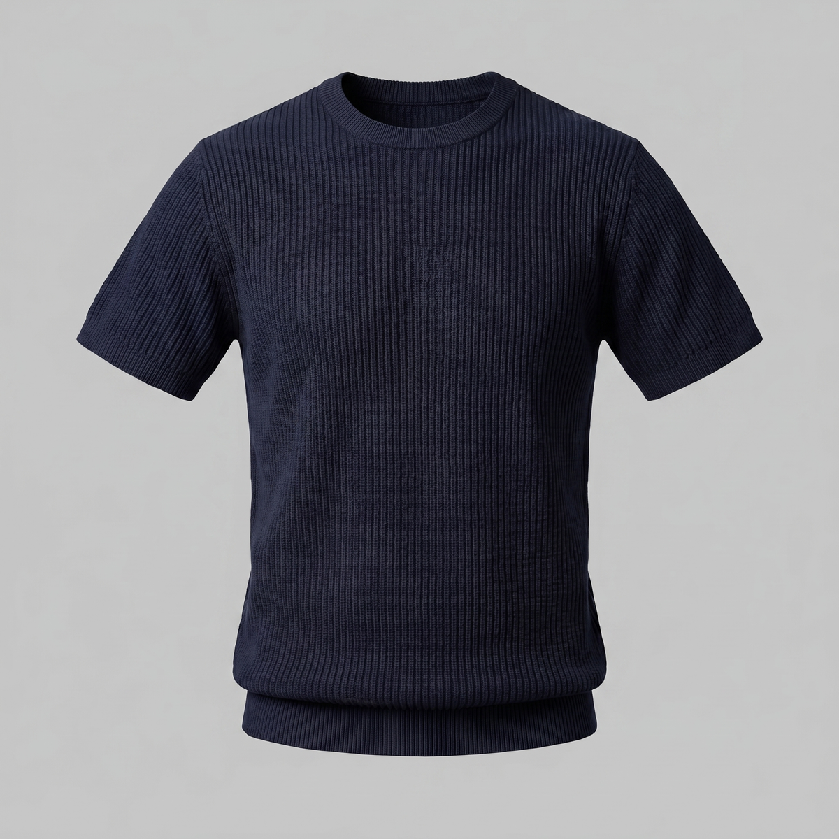 Men's Knit Pullover T-shirt — Light Grey