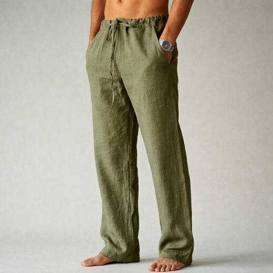 Men's Drawstring Trousers — Green