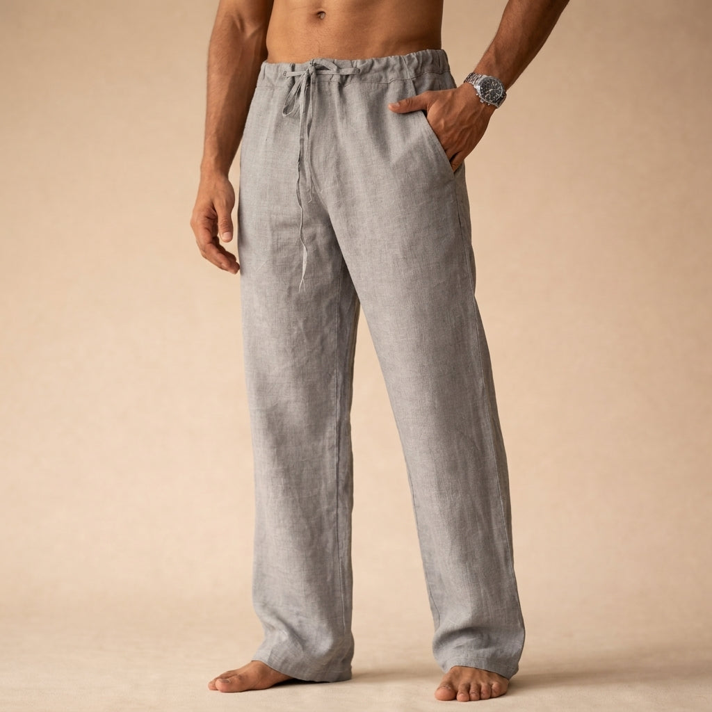 Men's Drawstring Trousers — Grey