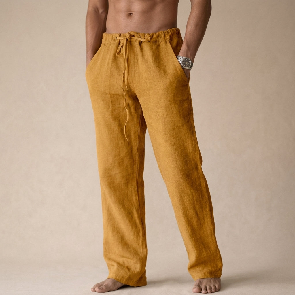 Men's Drawstring Trousers — Gold
