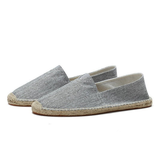 Men's Comfortable Espadrille Shoes — Grey/Beige