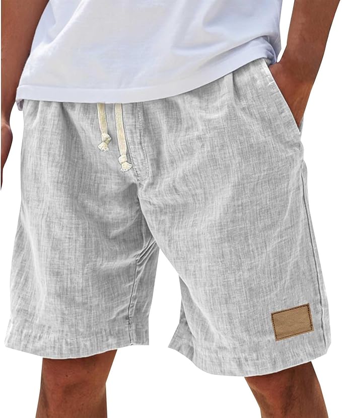 Men's Beach Shorts — White