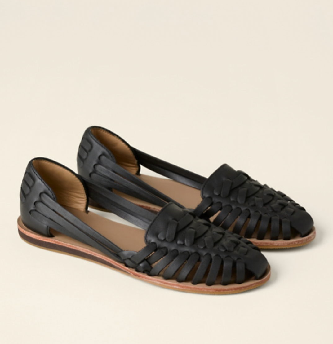 Woven Heel-Free Shoes — Black