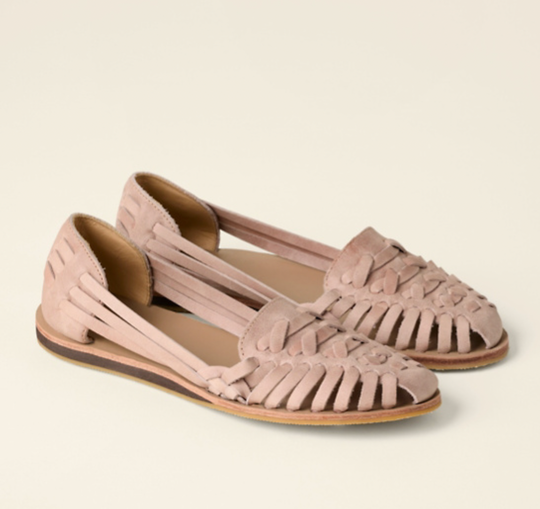 Woven Heel-Free Shoes — Pink