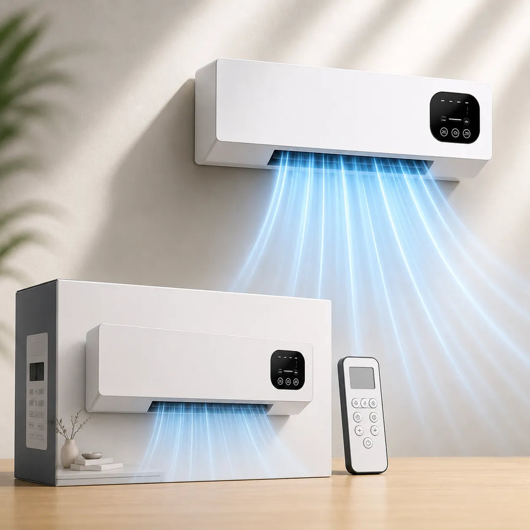 Wall-Mounted Heating and Ventilation Device 2000 W with Remote Control and 3 Speeds