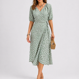 Robe pour femme à motif abstrait — Vert