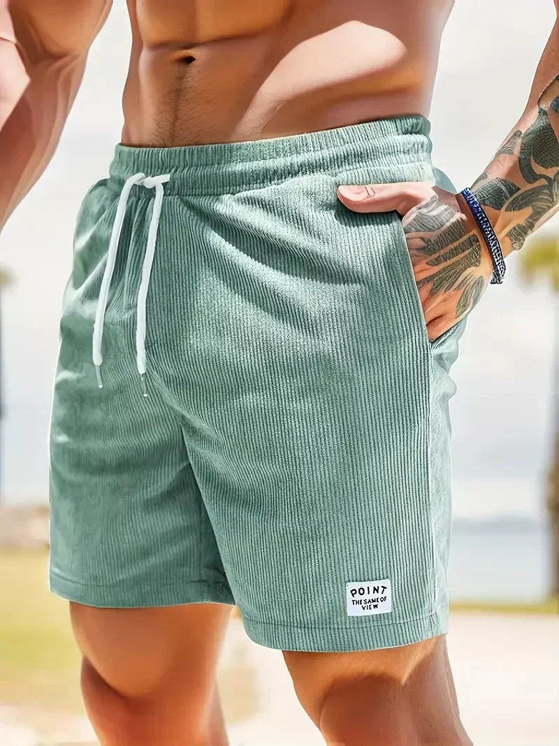 Men's Ribbed Shorts — Sage Green