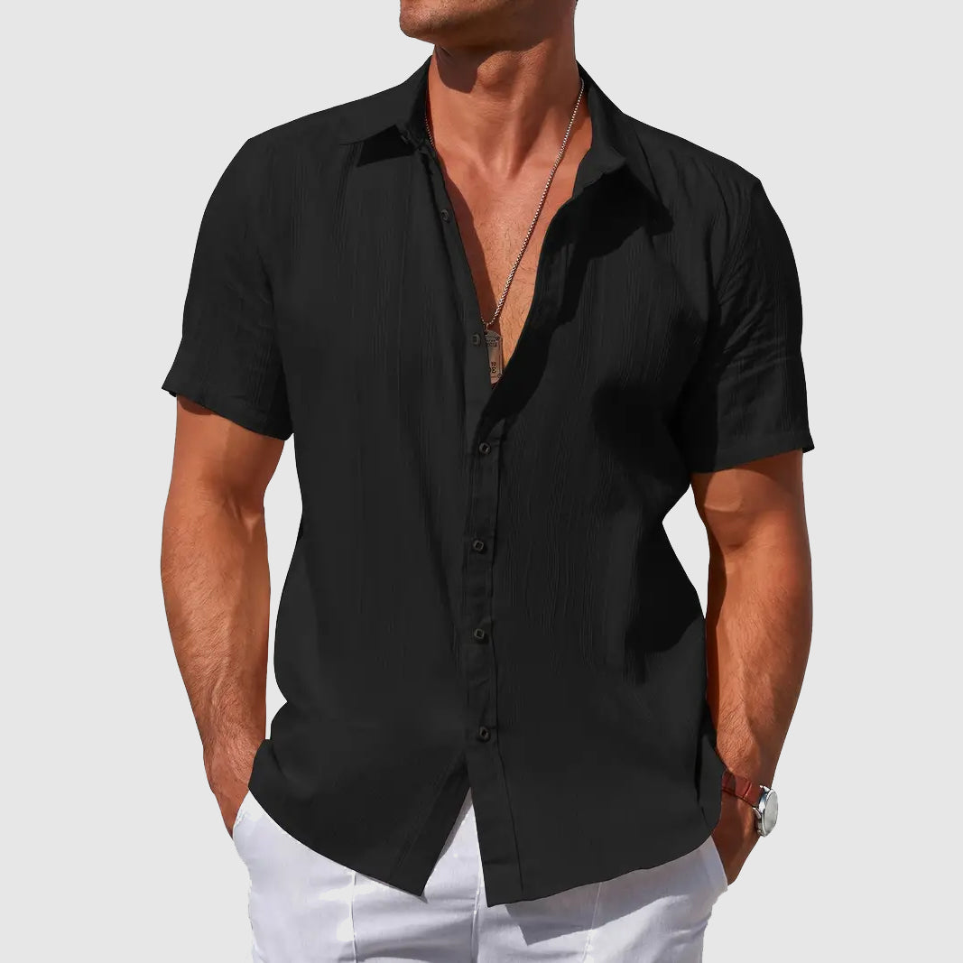 Short Sleeve Summer Top — Black