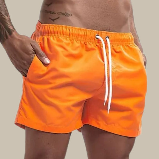 Men's Swimming Shorts — Orange