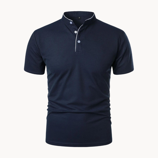 Men's Knit Polo Shirt — Navy
