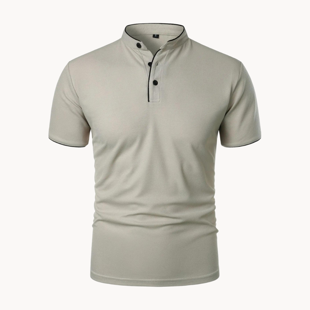 Men's Knit Polo Shirt — Grey